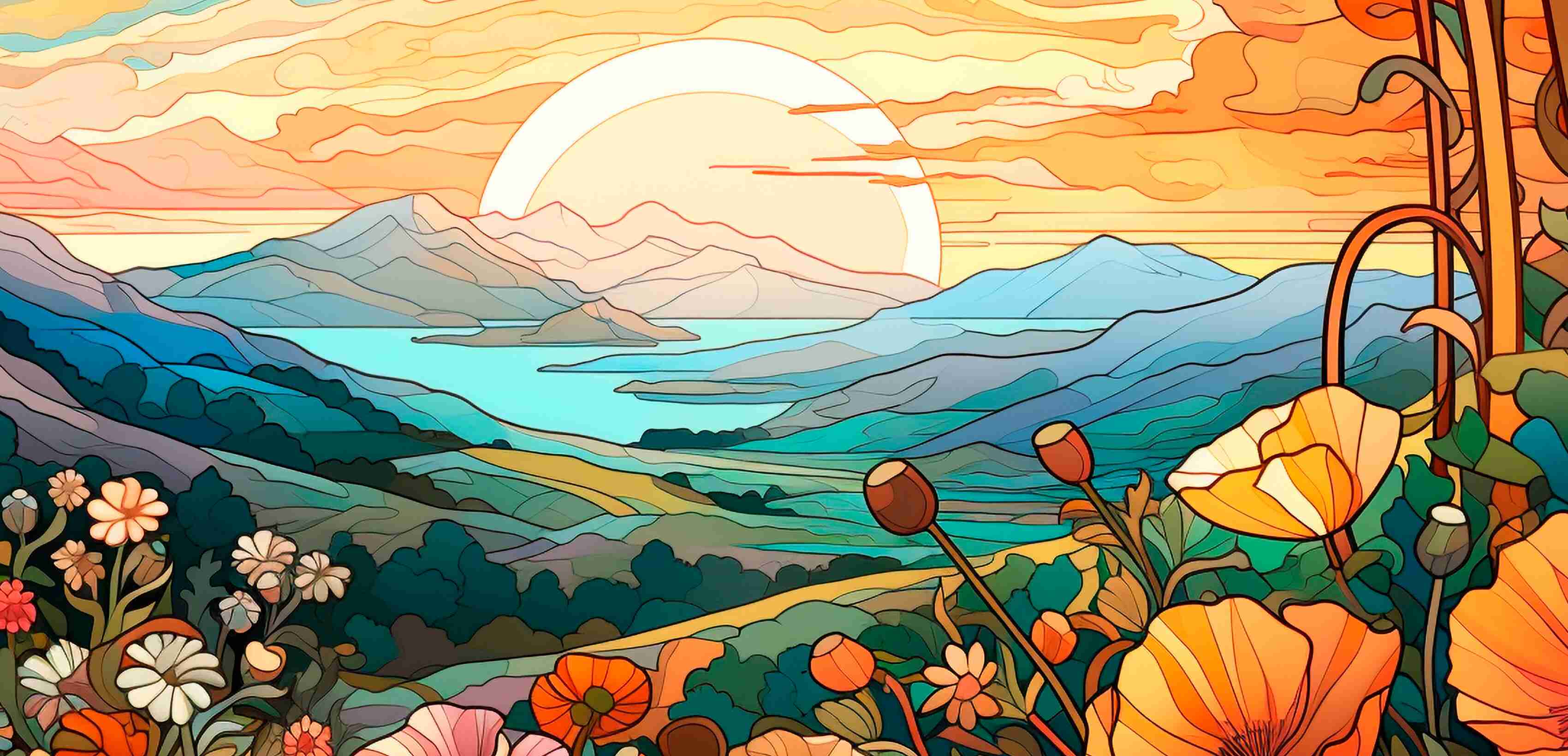 Natural illustration work details